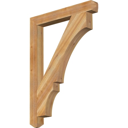 Ekena Millwork Balboa Craftsman Rough Sawn Bracket, Western Red Cedar, 4"W x 34"D x 46"H BKT04X34X46BOA04RWR
